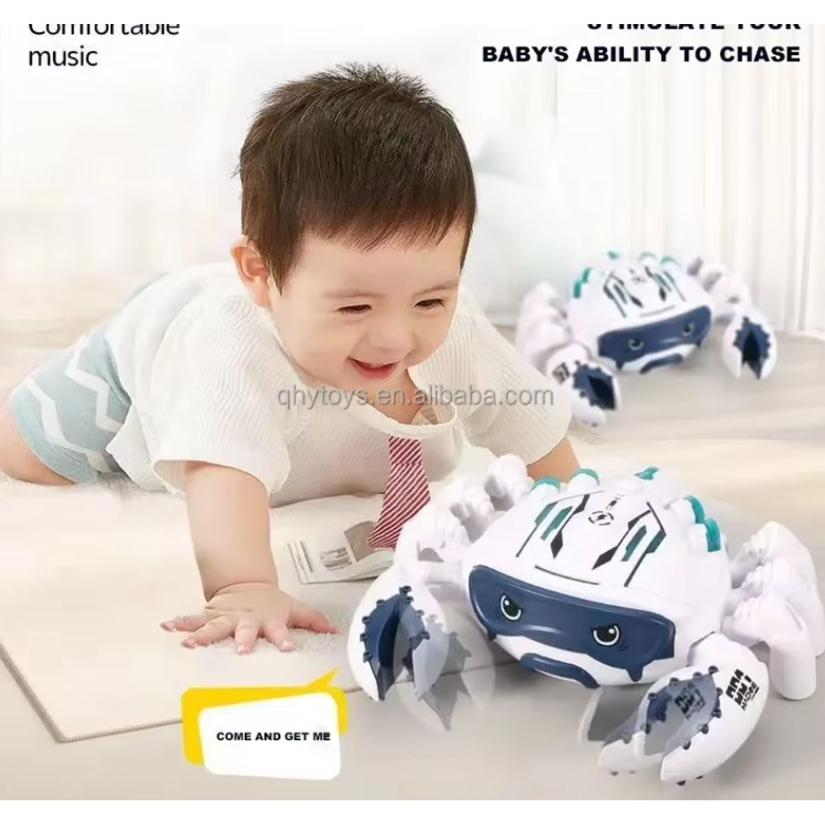 GENERICO - Cangrejo Fantasía con Luces y Vapor Blanco