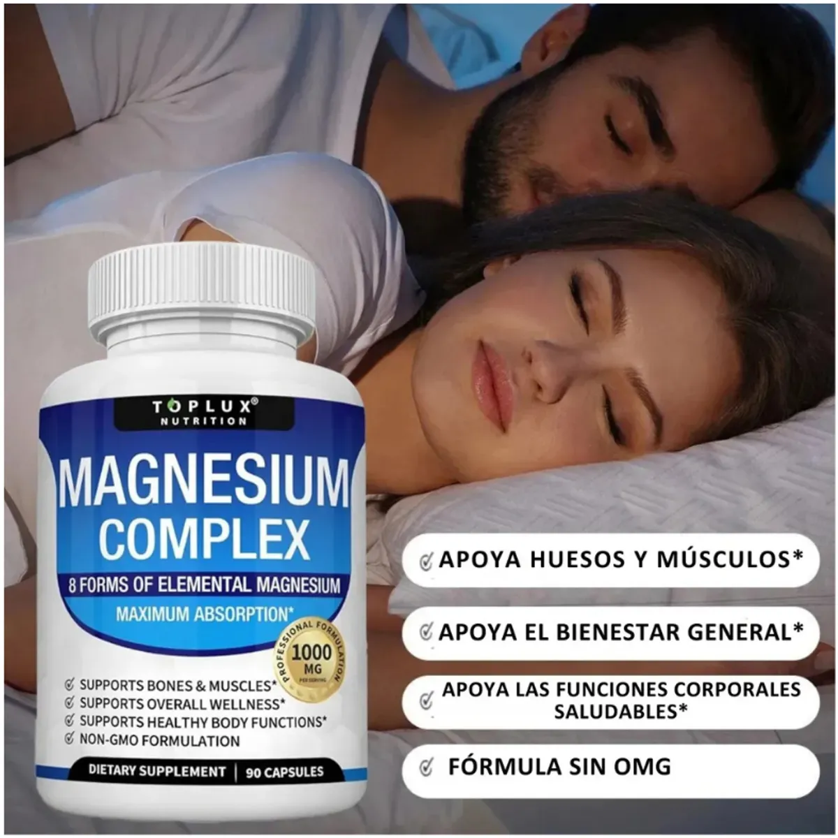 GENERICO - Magnesio Magnesium Complex 8 En 1 X 60 Capsulas Sin Sabor
