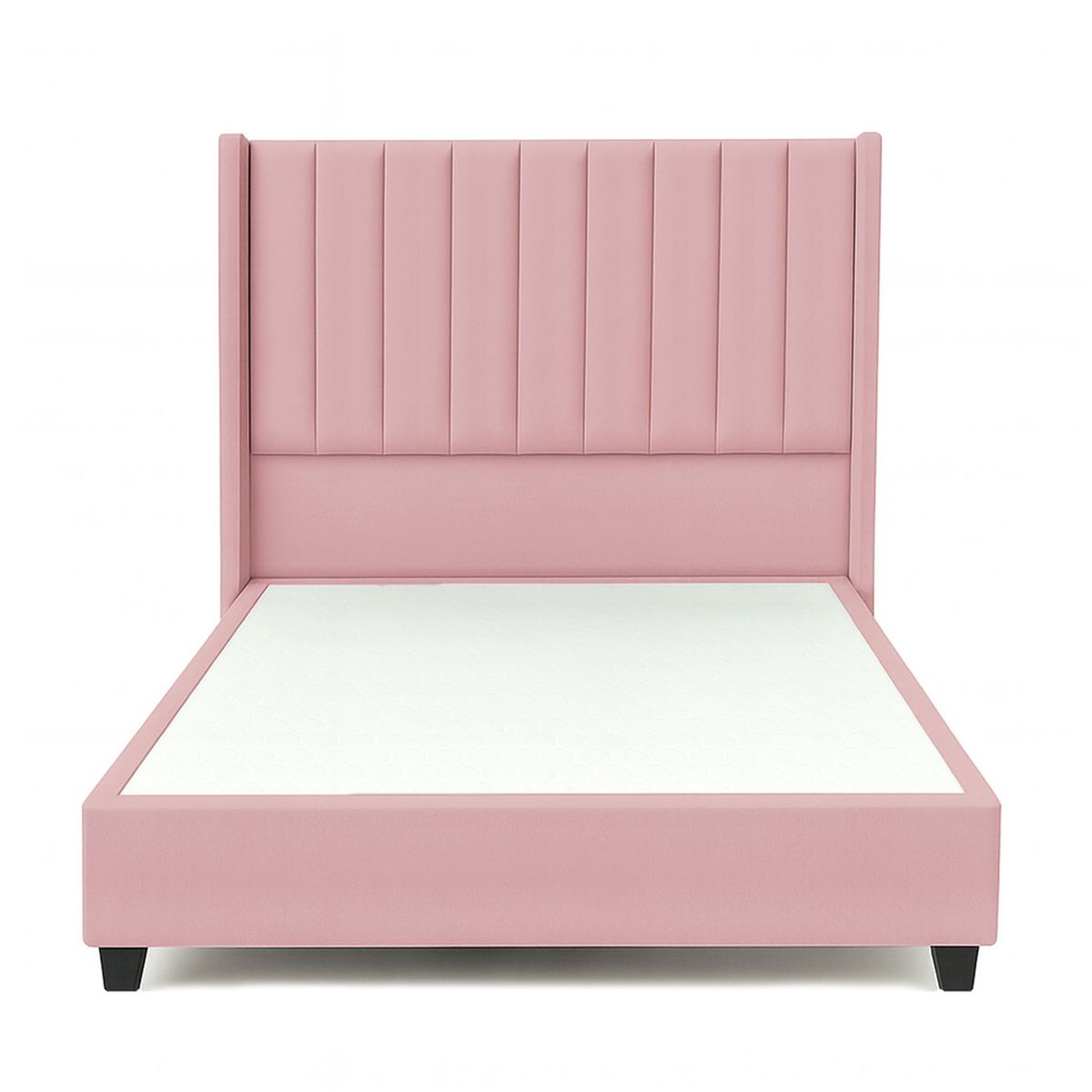 GENERICO - Cama Tapizada Confort Lineal Palo Rosa 2 Plazas