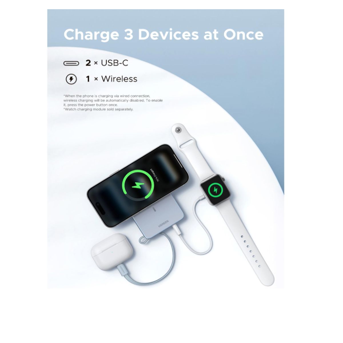 UGREEN - Power Bank Magnetico 10000mAh Ugreen 25w Magsafe PB773