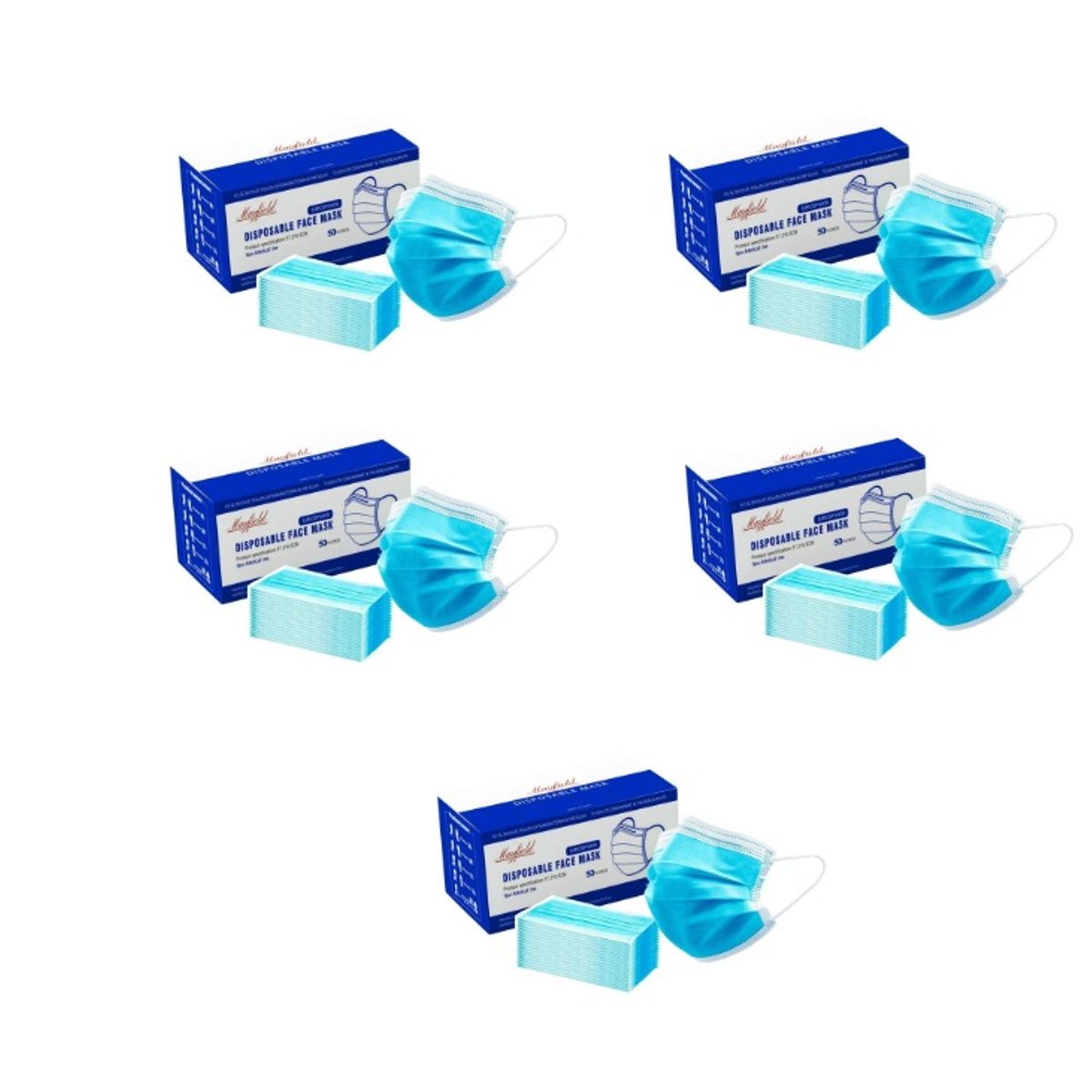 MAYFIELD - MASCARILLA QUIRURGICA CELESTE MAYFIELD X 250 UNIDADES