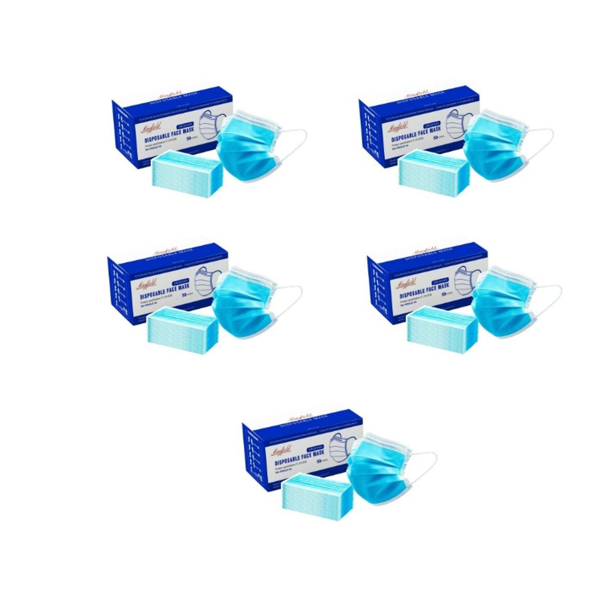 MAYFIELD - MASCARILLA QUIRURGICA CELESTE MAYFIELD X 250 UNIDADES