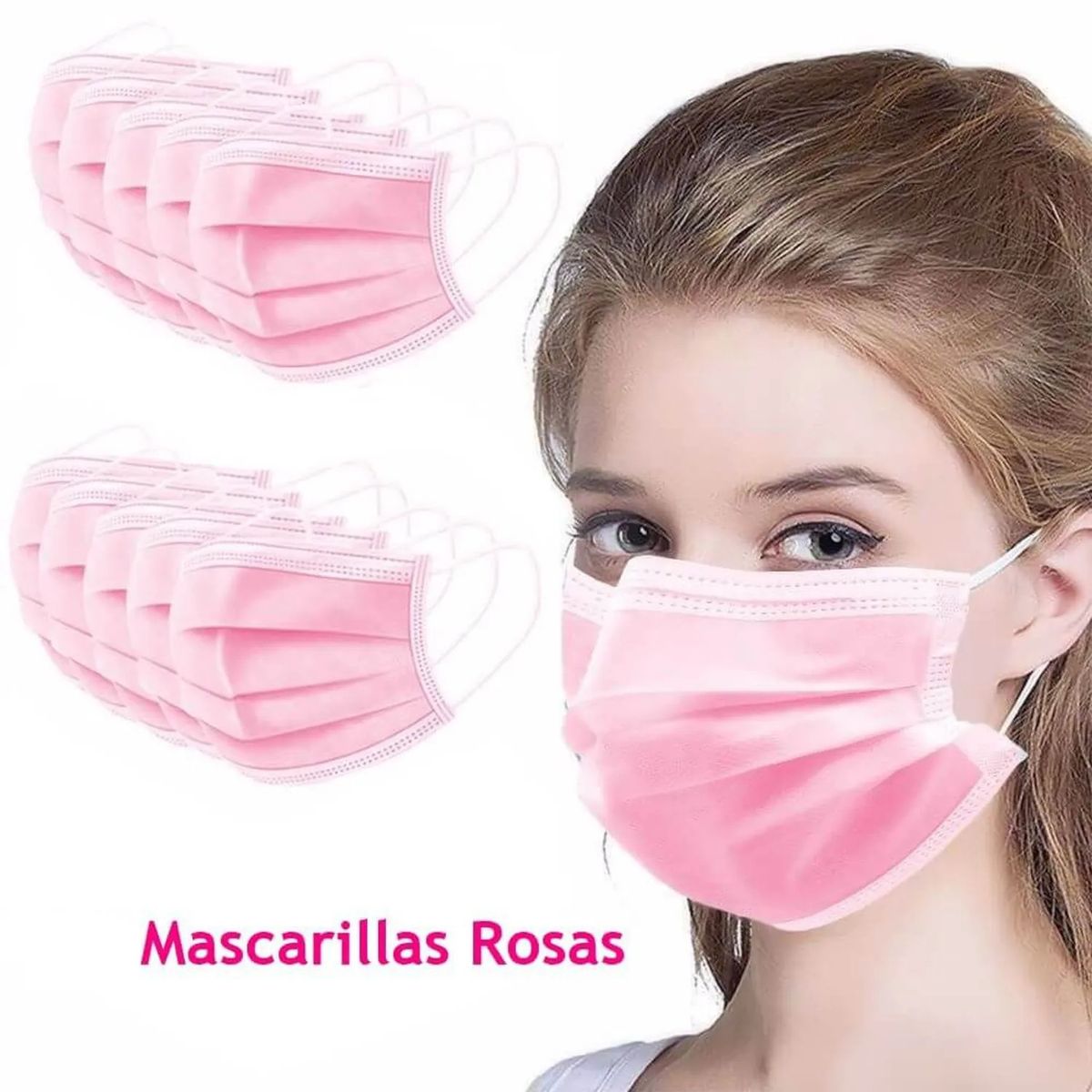 GENERICO - MASCARILLA QUIRURGICA 3 capas ROSADO X 250 UNIDADES