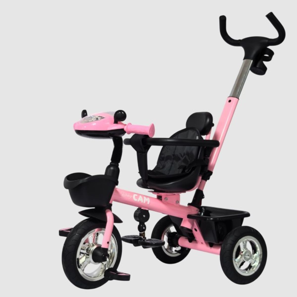 GENERICO - Triciclo para niños 2 en 1 Todo Terreno con Panel con Bluetooh y Asiento con protección