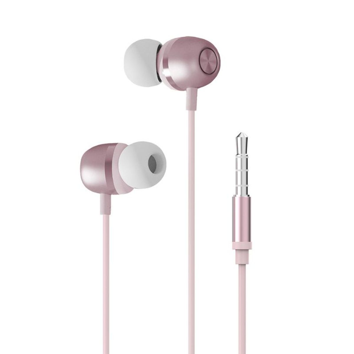 MOVISUN - Audífonos MOVISUN Enjoy P3 Rosado Jack 3.5 mm, Diseño Metálico, Micrófono, Control Volumen y Llamada