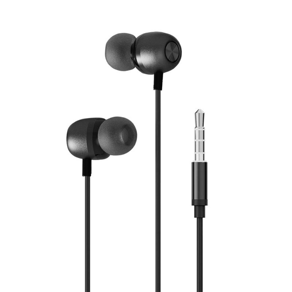 MOVISUN - Audífonos MOVISUN Enjoy P3 Negro Jack 3.5 mm, Diseño Metálico, Micrófono, Control Volumen y Llamada