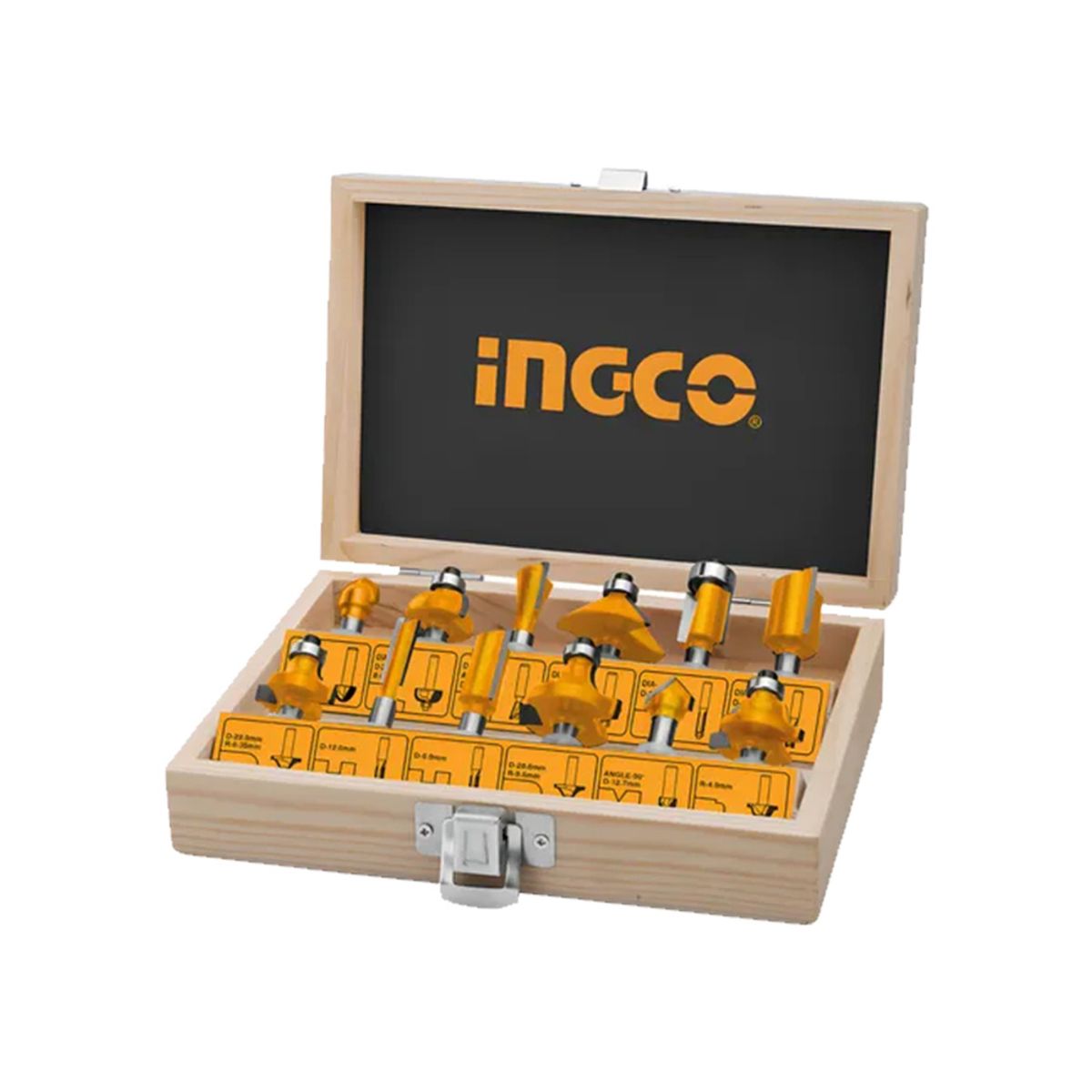 INGCO TOOLS - SET 12 FRESAS PARA RUTEADORA INGCO 6MM AKRT1201