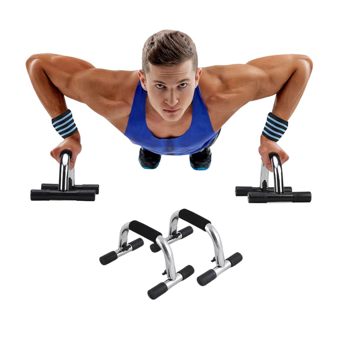 GENERICO - Puch up cromado Equipo de Calistenia