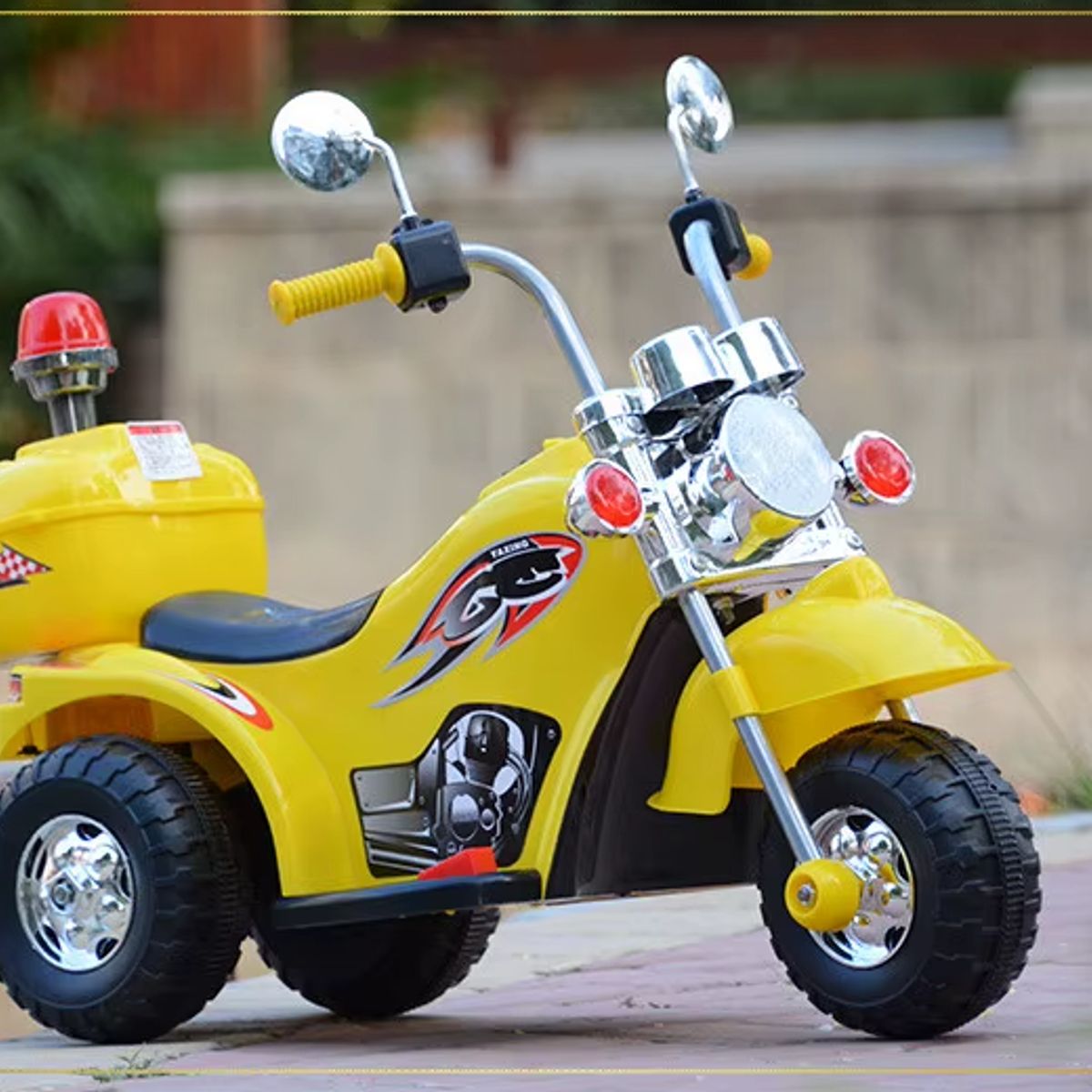 GENERICO - Mini Moto Eléctrica Chopper Kids amarillo