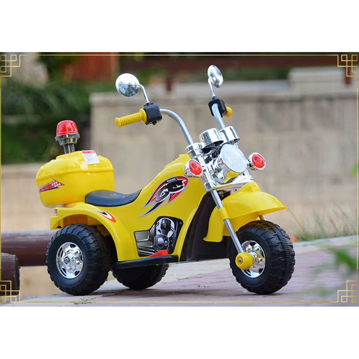 GENERICO - Mini Moto Eléctrica Chopper Kids amarillo