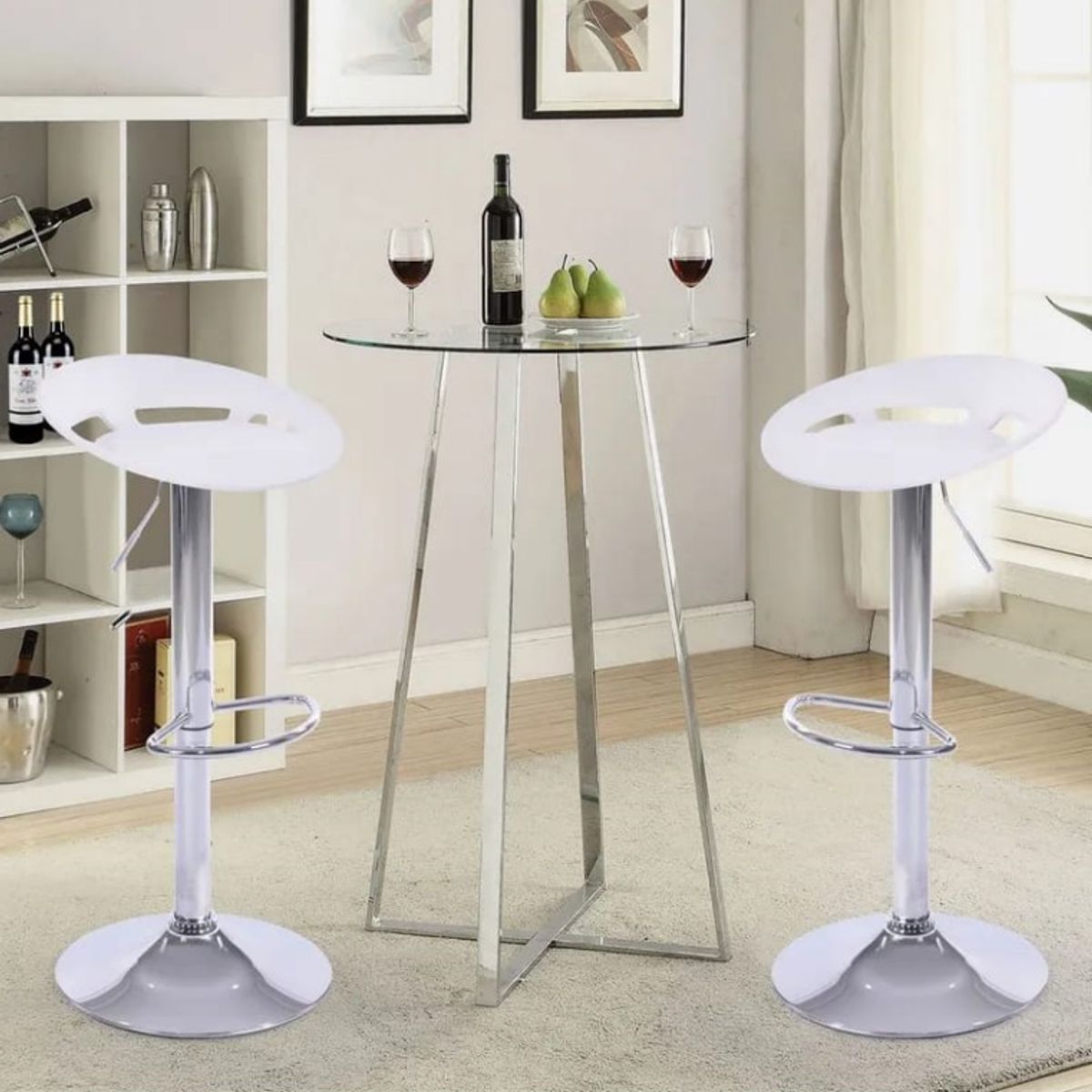 GENERICO - Setx2 bancos de bar blanco