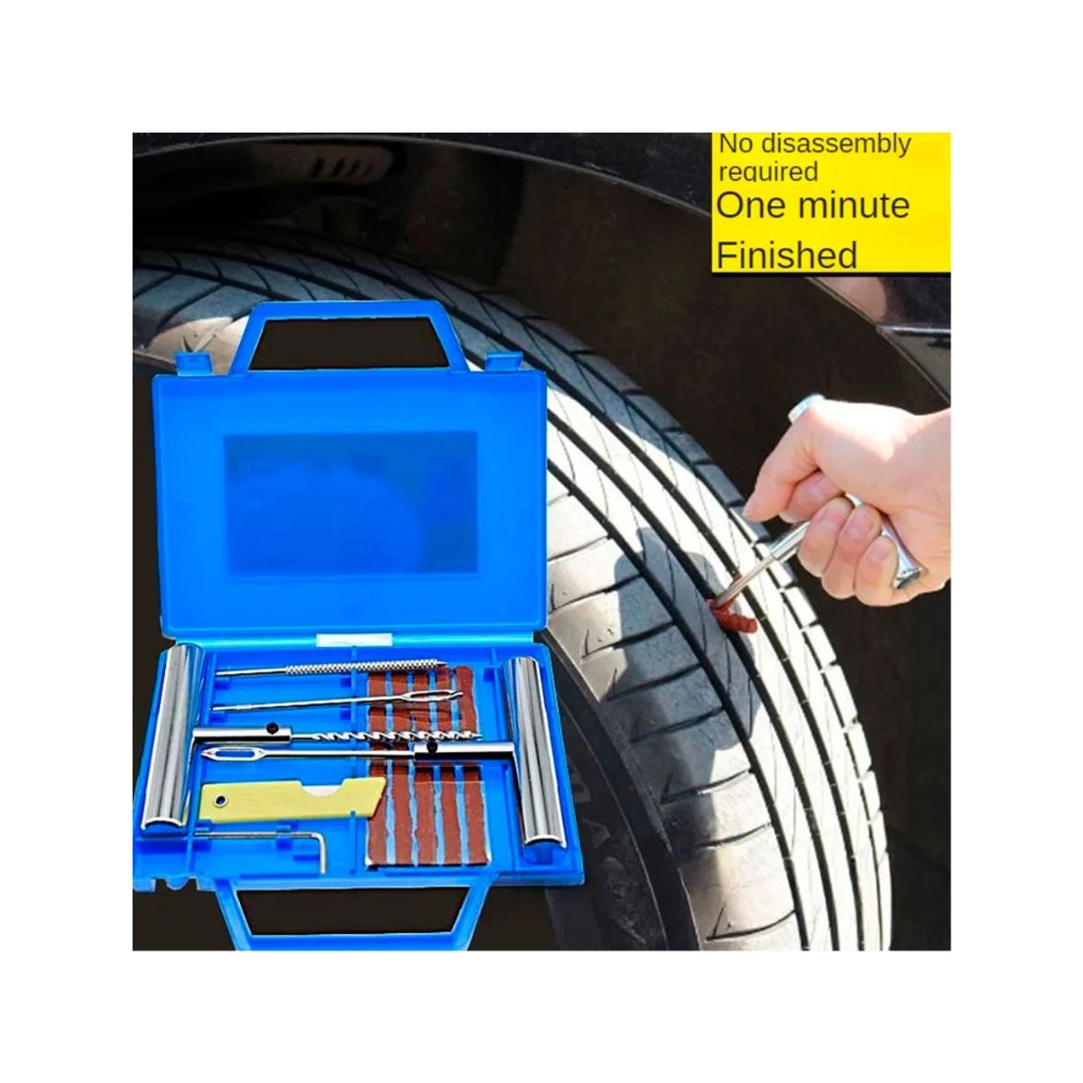 GENERICO - Kit Reparacion Llanta Profesional Auto Moto Coche Neumatico