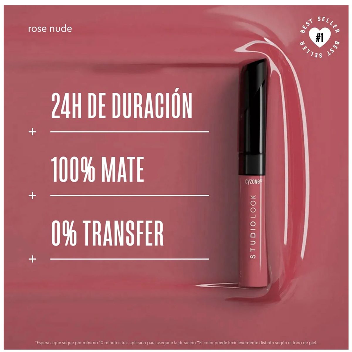 Cyzone - Labial Mate Studio Look ROSE NUDE Larga Duración Hidratación