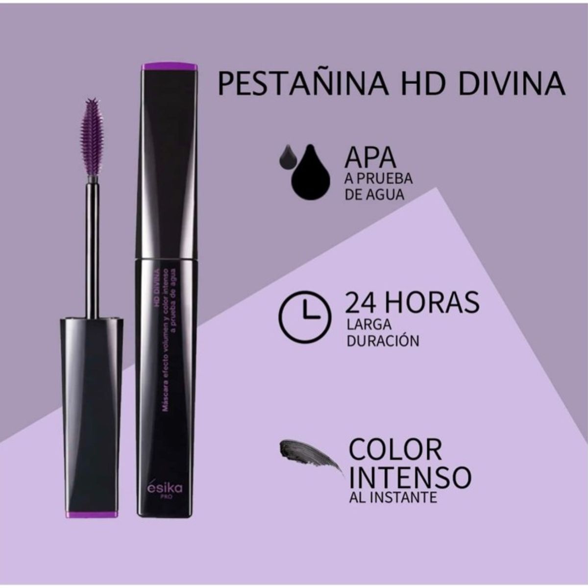 ESIKA - ESIKA MASCARA PESTAÑAS HD DIVINA - A Prueba de Agua - Negro