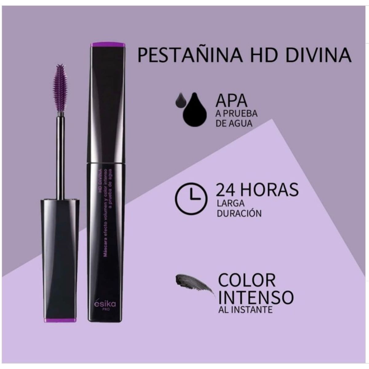 ESIKA - ESIKA MASCARA PESTAÑAS HD DIVINA - A Prueba de Agua - Negro
