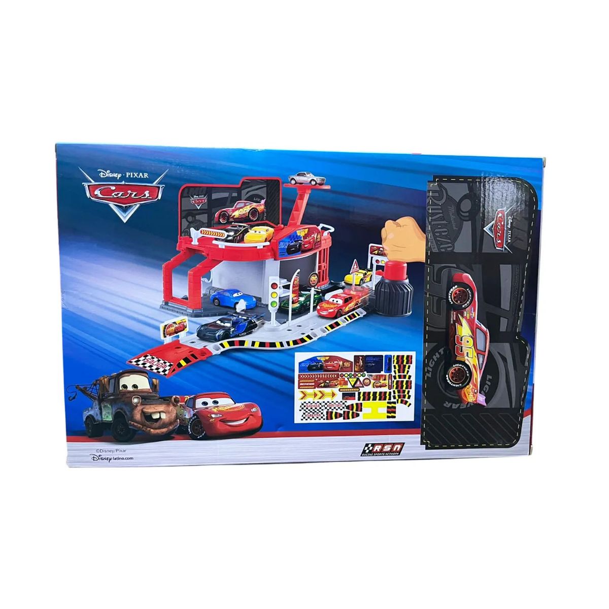 DISNEY PIXAR - Juguete Pista de Estacionamiento CARS con Propulsor WT018