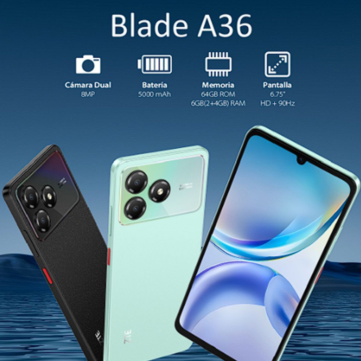 ZTE - CELULAR ZTE BLADE A36 64GB NEGRO