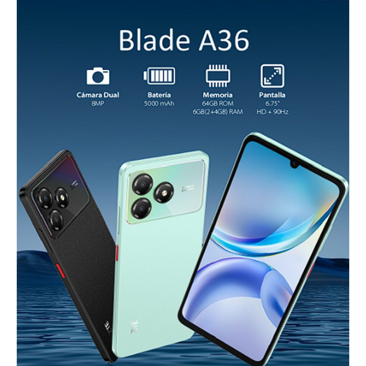 ZTE - CELULAR ZTE BLADE A36 64GB NEGRO