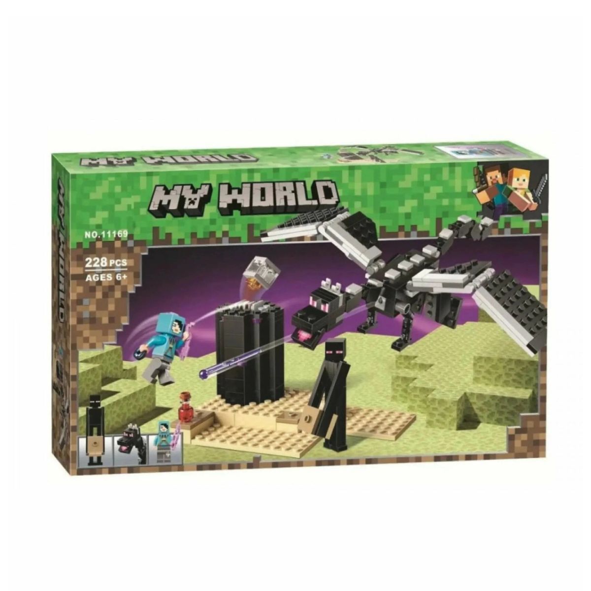 GENERICO - Lego Minecraft La Batalla en el End My World 228 Pcs