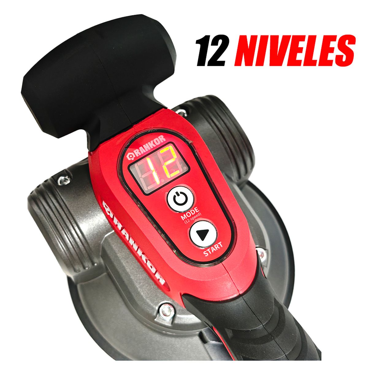 RANKOR - Ventosa Vibradora Cerámica Mayólica Inalámbrica Industrial RLTV2001 20V 135mm 70kg 12 Velocidades