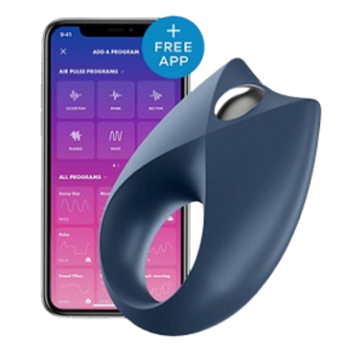 GENERICO - ANILLO VIBRADOR RETARDANTE CON APP ROYAL ONE