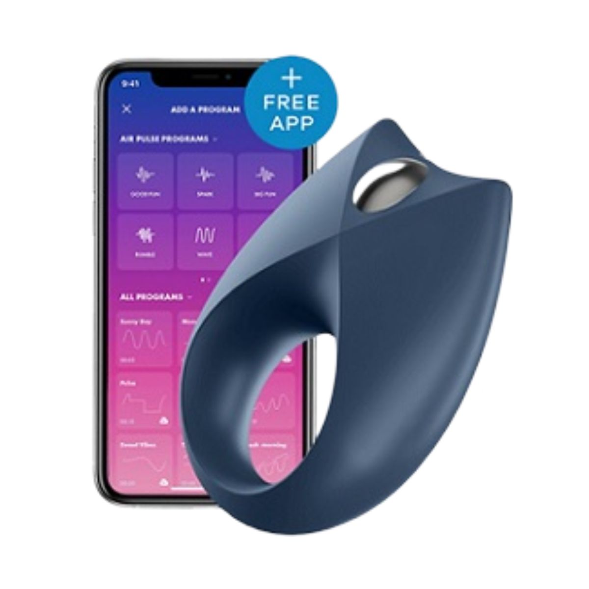 GENERICO - ANILLO VIBRADOR RETARDANTE CON APP ROYAL ONE