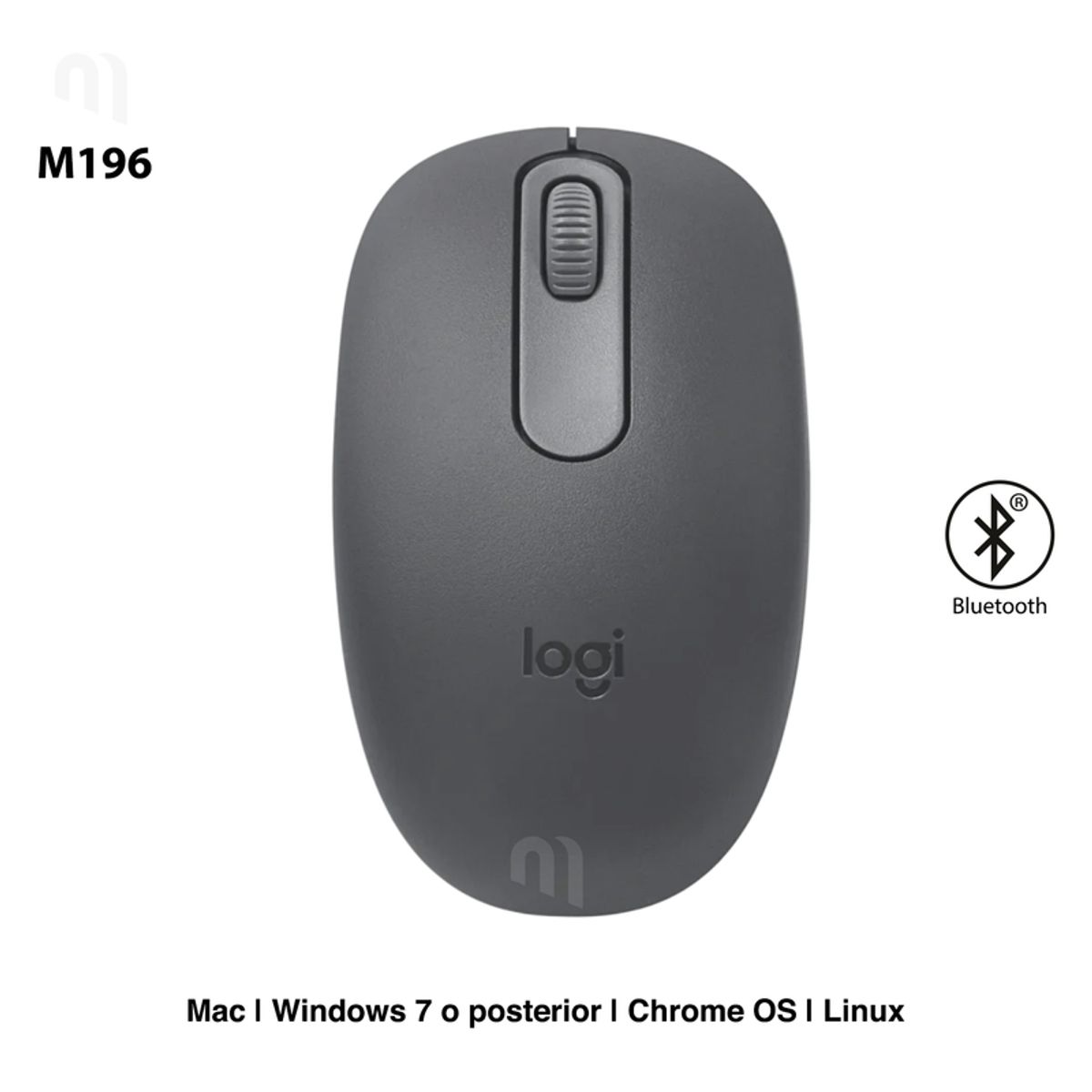 LOGITECH - MOUSE LOGITECH M196 BLUETOOTH NEGRO 910-007456