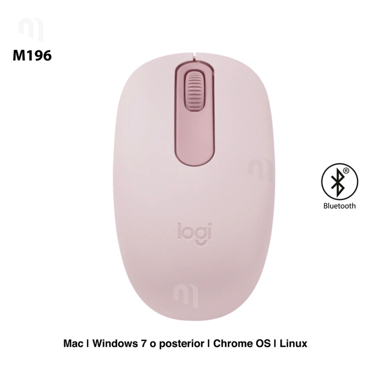 LOGITECH - MOUSE LOGITECH M196 BLUETOOTH ROSE 910-007458