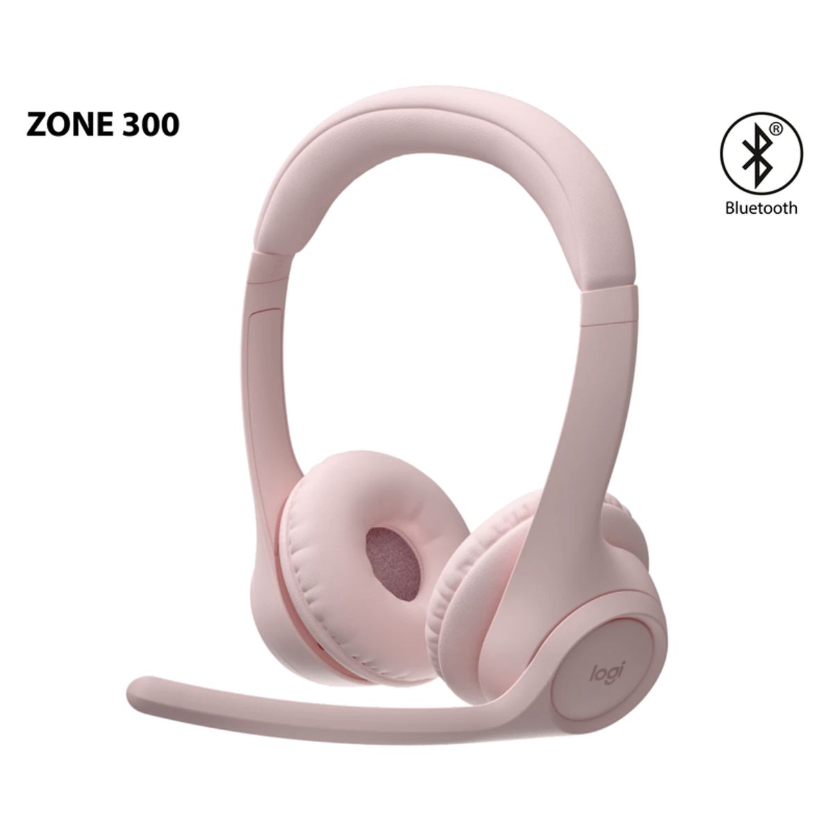 LOGITECH - AUDÍFONO LOGITECH ZONE 300 BLUETOOTH HASTA 20HRS ROSE 981-001411