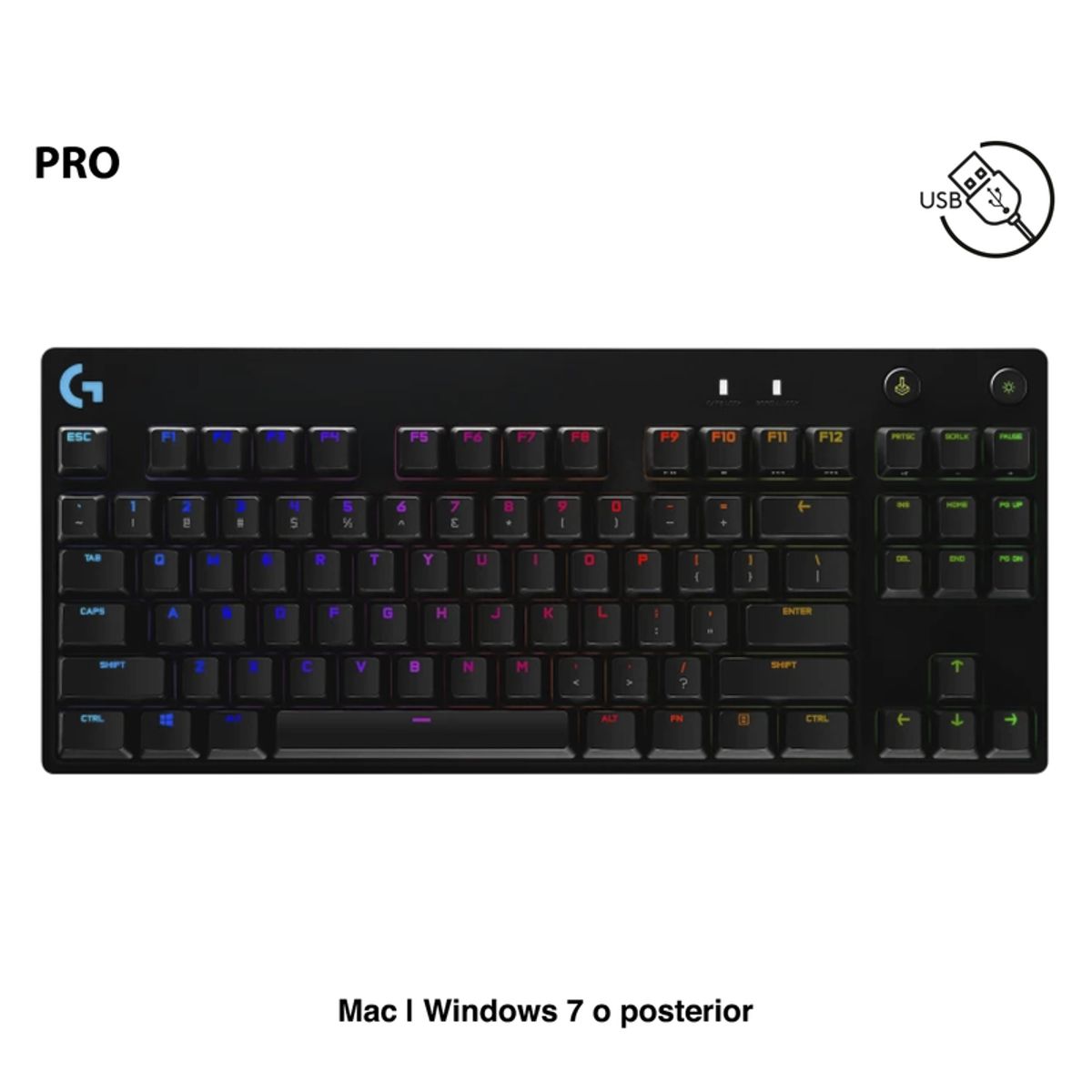 LOGITECH - TECLADO LOGITECH G PRO GAMING MECÁNICO NEGRO 920-009388