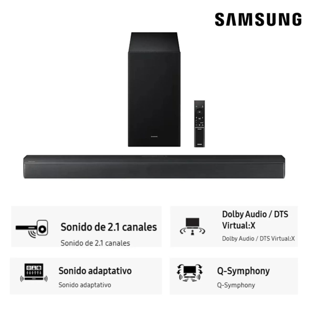 SAMSUNG - Soundbar Samsung 2.1 CH HW-B450F