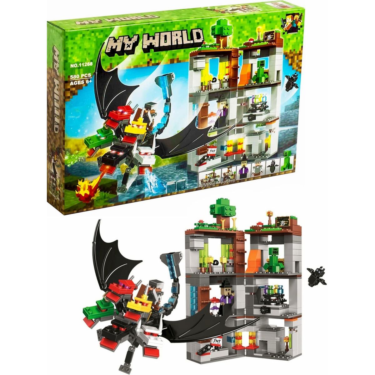 GENERICO - My World 11268 Juego de construcción Rey Dragón, 580 piezas