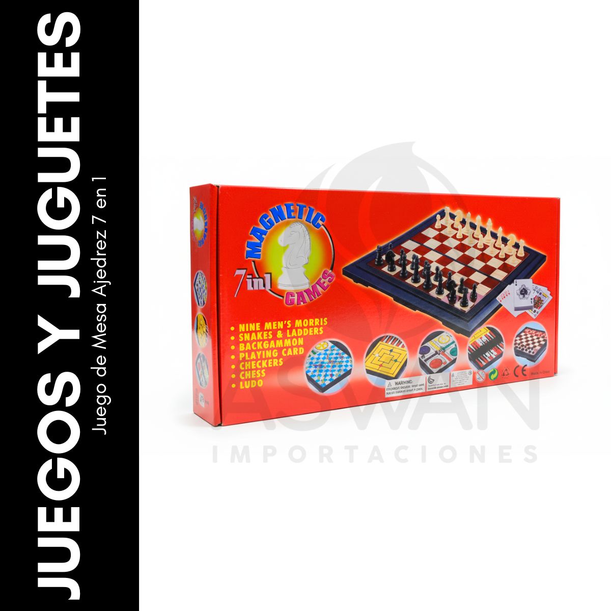 GENERICO - Juego de Mesa Ajedrez 7 en 1