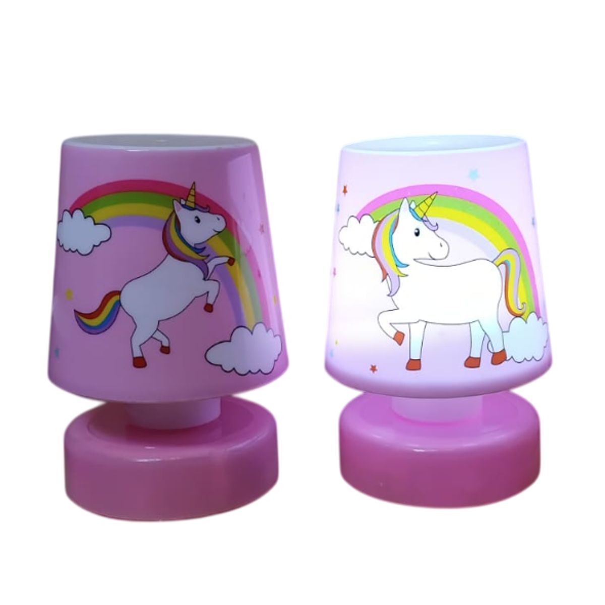 GENERICO - Lampara pequeña para escritorio o dormitorio infantil unicornio rosa bebe