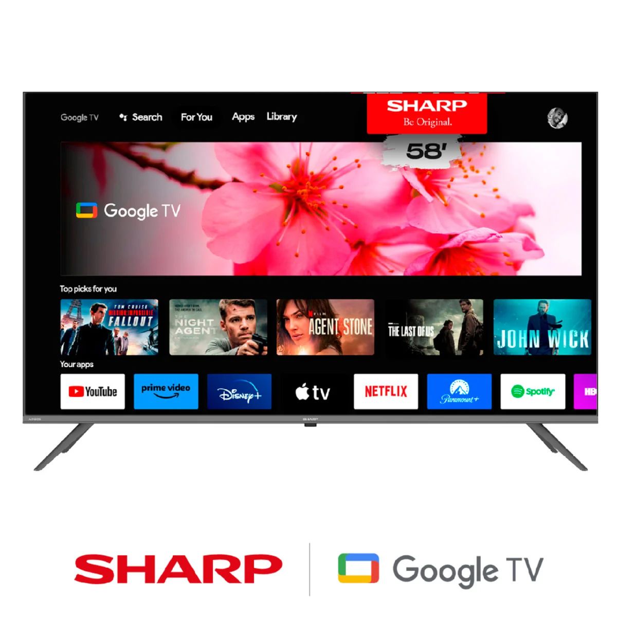 SHARP - TELEVISOR SMART TV SHARP 4K UHD 58” 4T-C58GL4060L