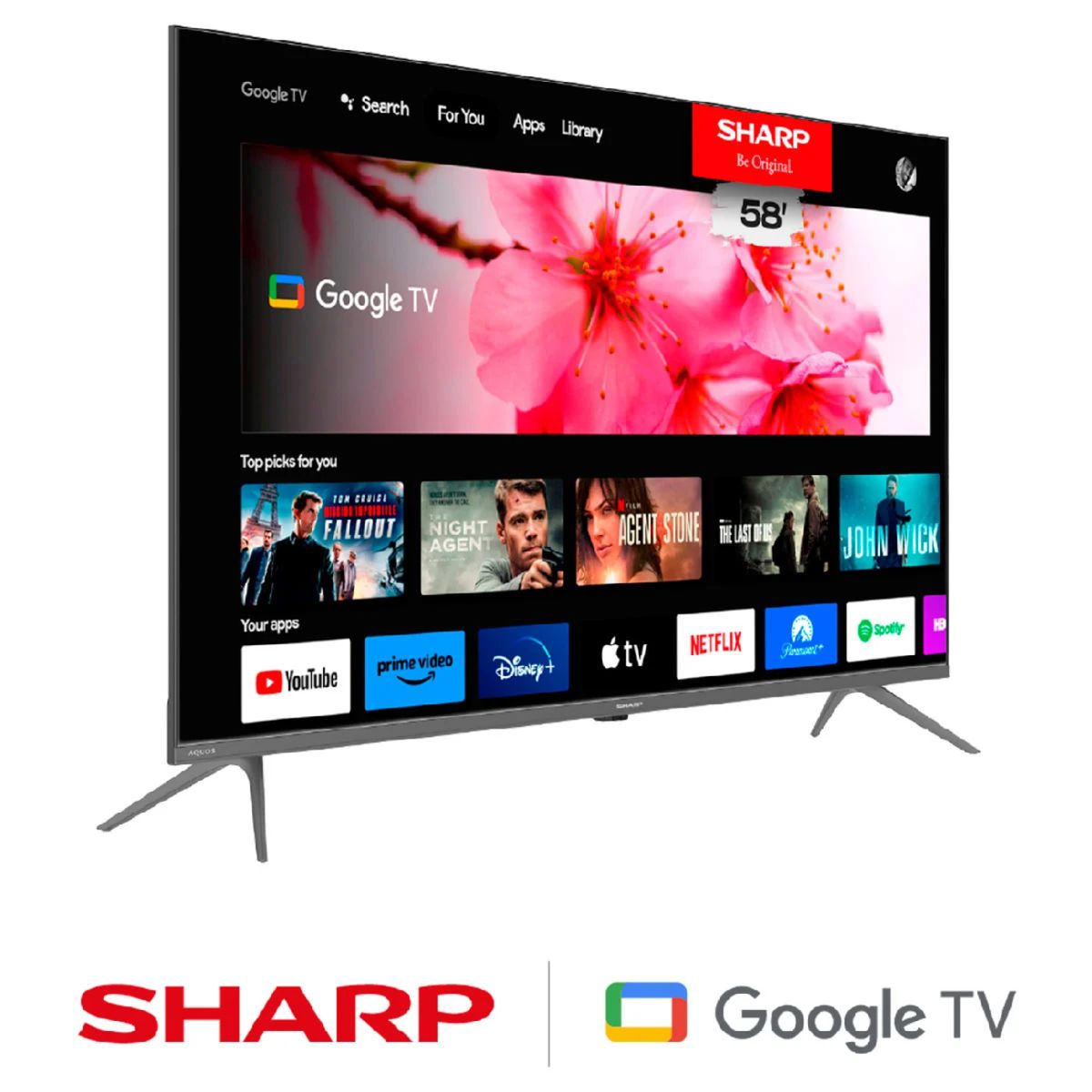 SHARP - TELEVISOR SMART TV SHARP 4K UHD 58” 4T-C58GL4060L
