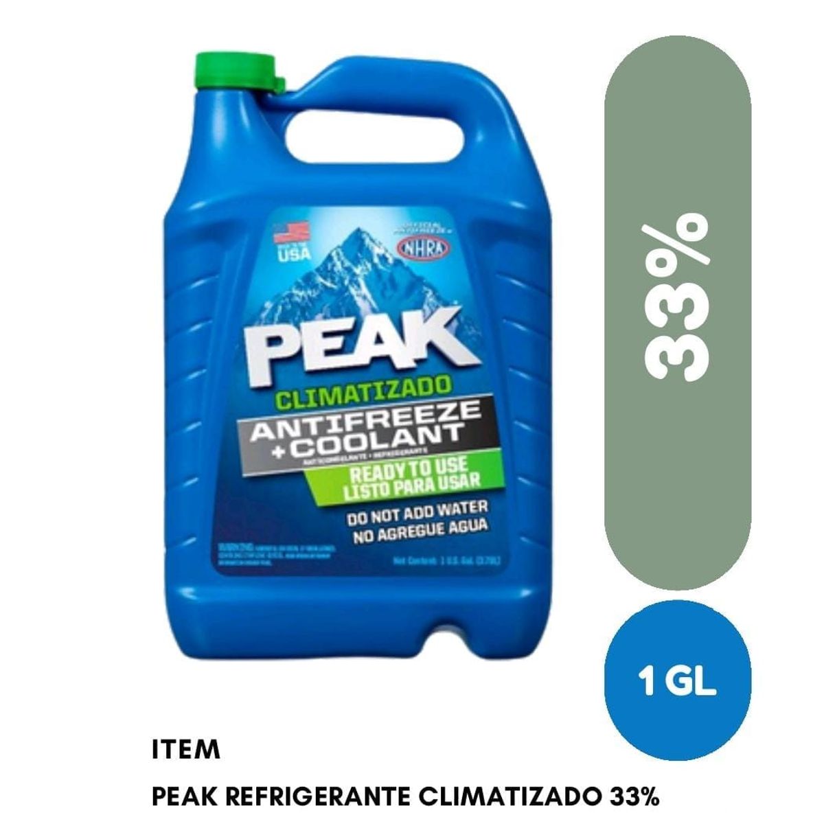 PEAK - Refrigerante Anticongelante Peak 33% Climatizado