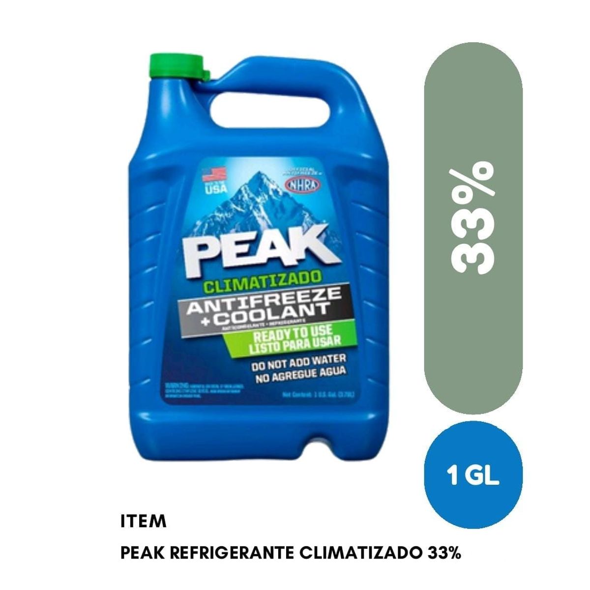 PEAK - Refrigerante Anticongelante Peak 33% Climatizado