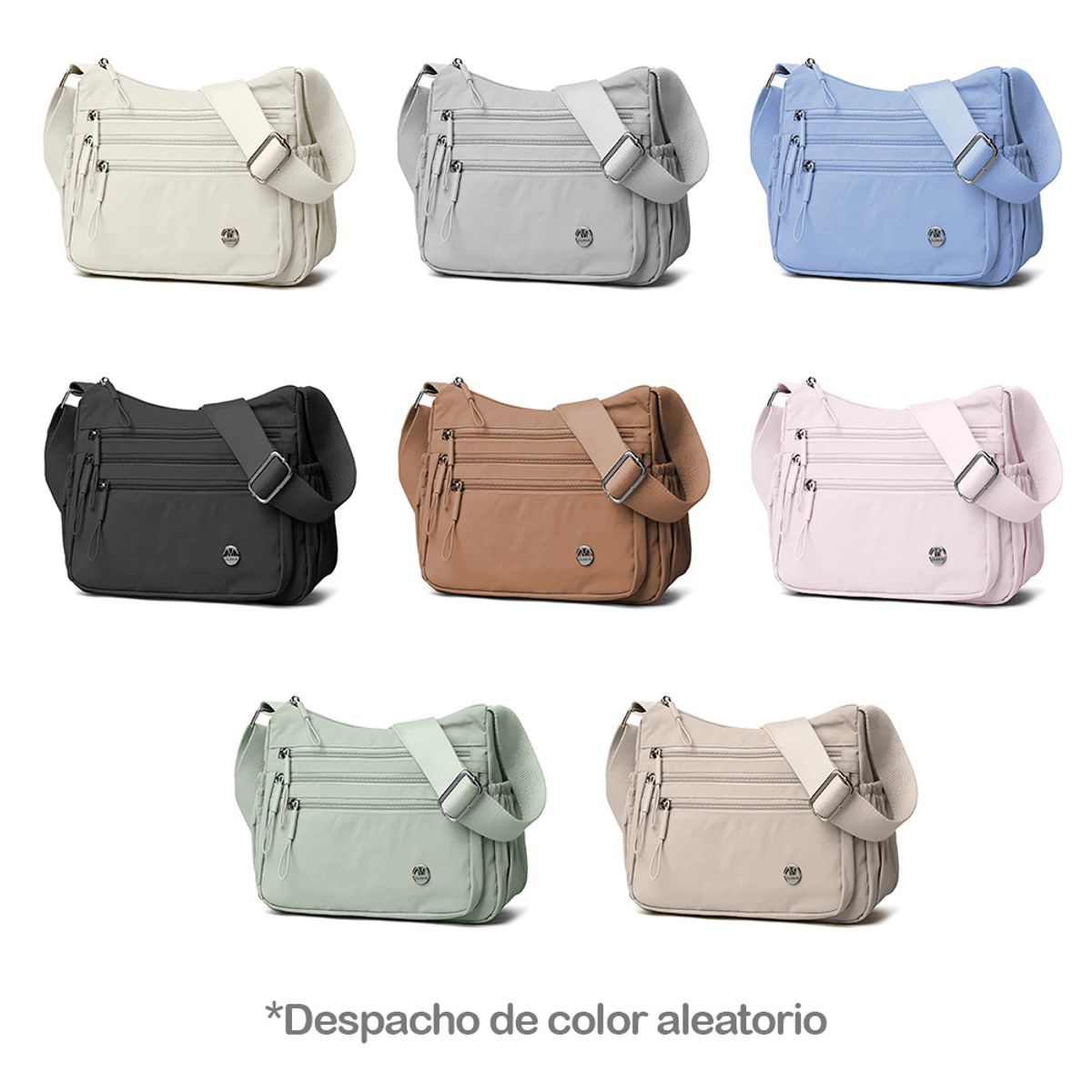 KELLER - Morral para Mujer con Correa Ajustable Y Múltiples Bolsillos Aleatorio BP3