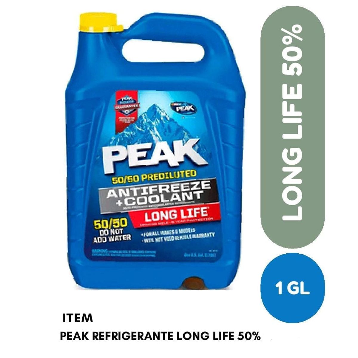PEAK - Refrigerante Anticongelante Peak 50% Rojo Climatizado