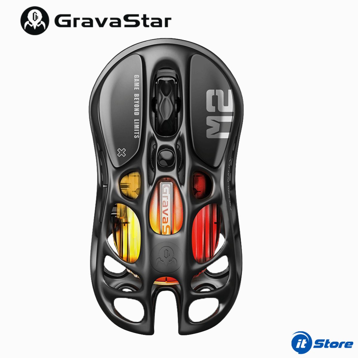 GRAVASTAR - Mouse GravaStar MERCURY M2 Inalambrico STEALTH BLACK