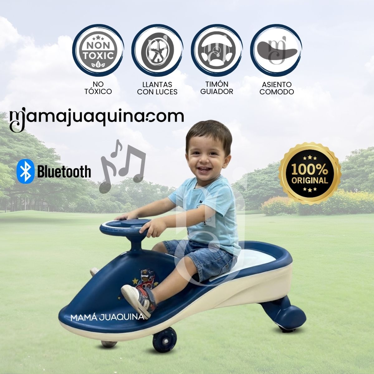 BABY - Correpasillo Twist Car para Niños «INFINITE» con Bluetooth Blue