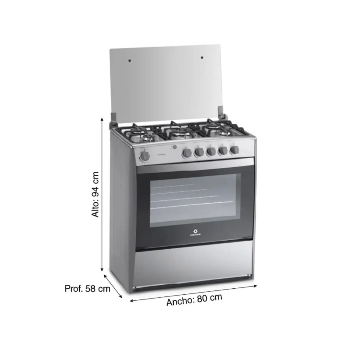 INDURAMA - Cocina Indurama Cantabria Qz 5 Hornillas Croma