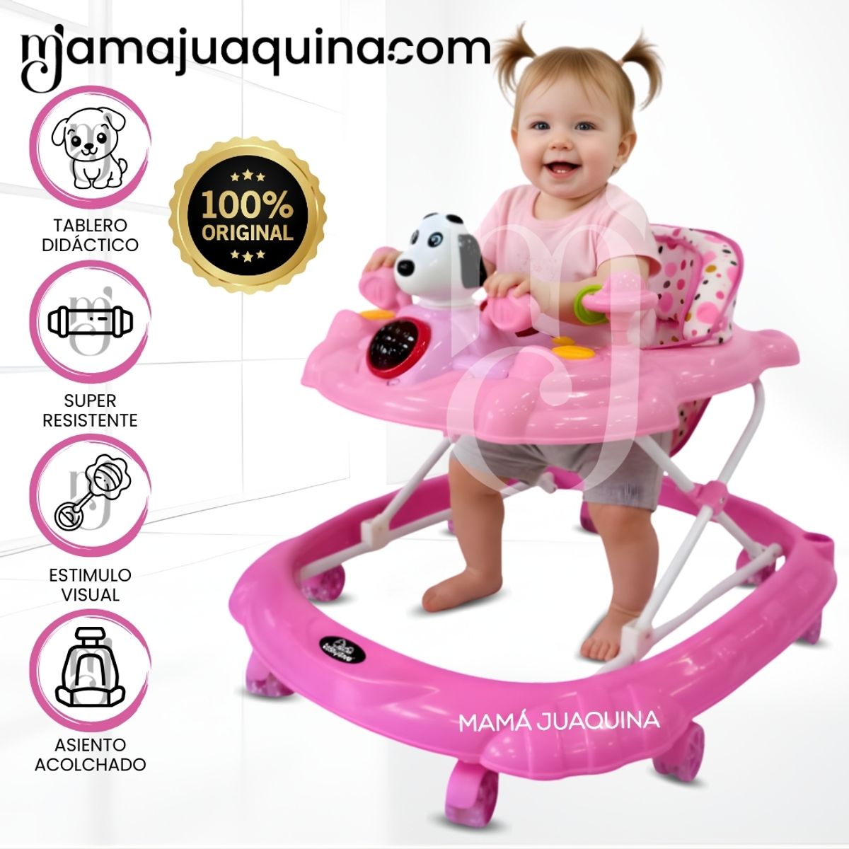 BABY - Andador Musical Plegable «SNOOPY NEW» Edición Limitada Pink