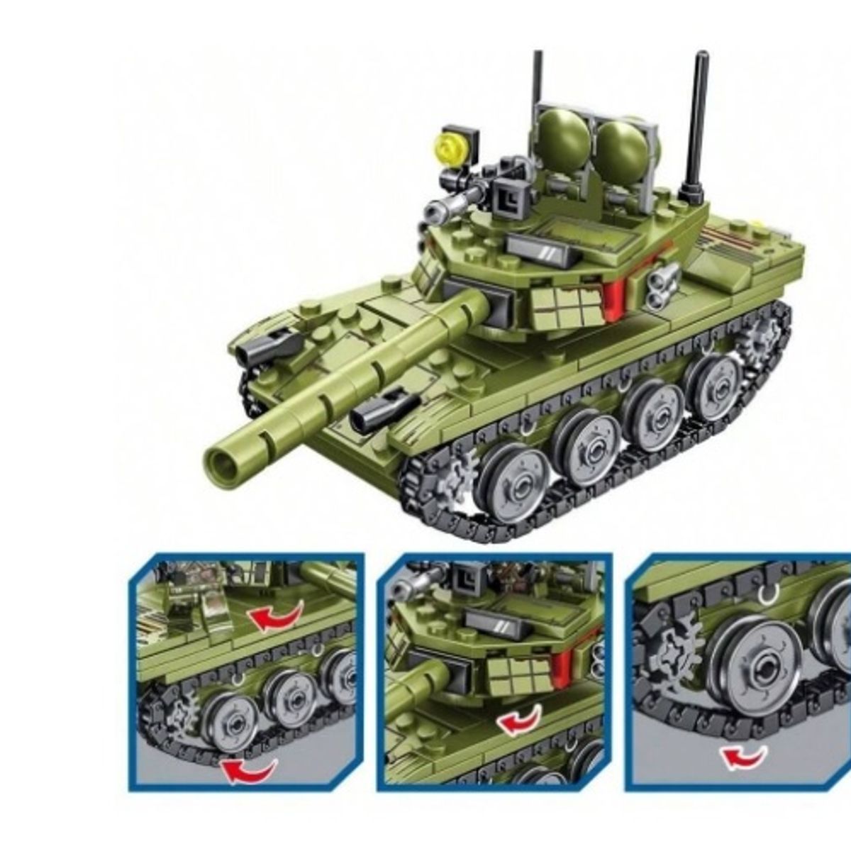 GENERICO - Bloques de Construcción Tanque Militar WW2 – Set 336 Piezas