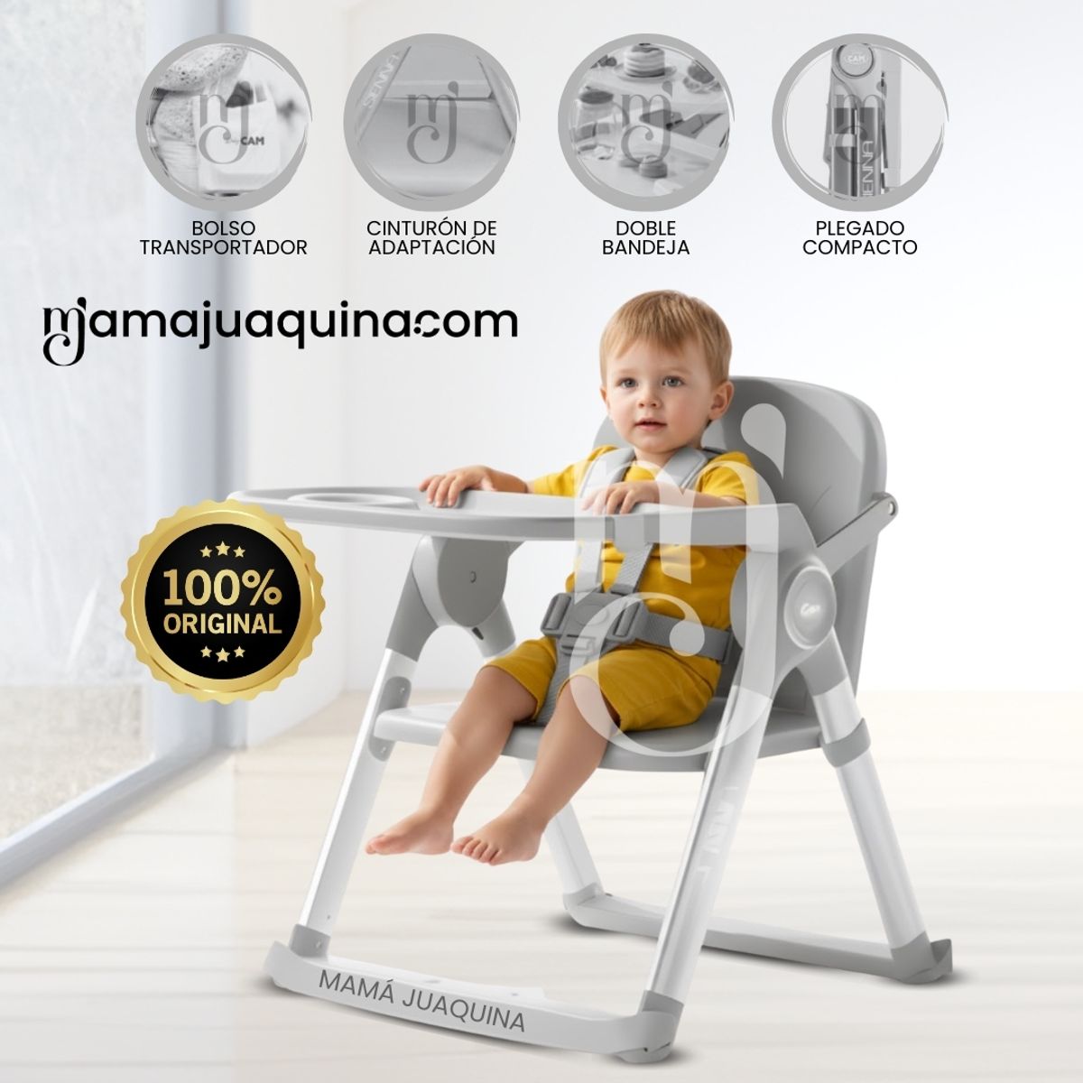 BABY - Silla Portatil Plegable «SIENNA» Edición Limitada Gray