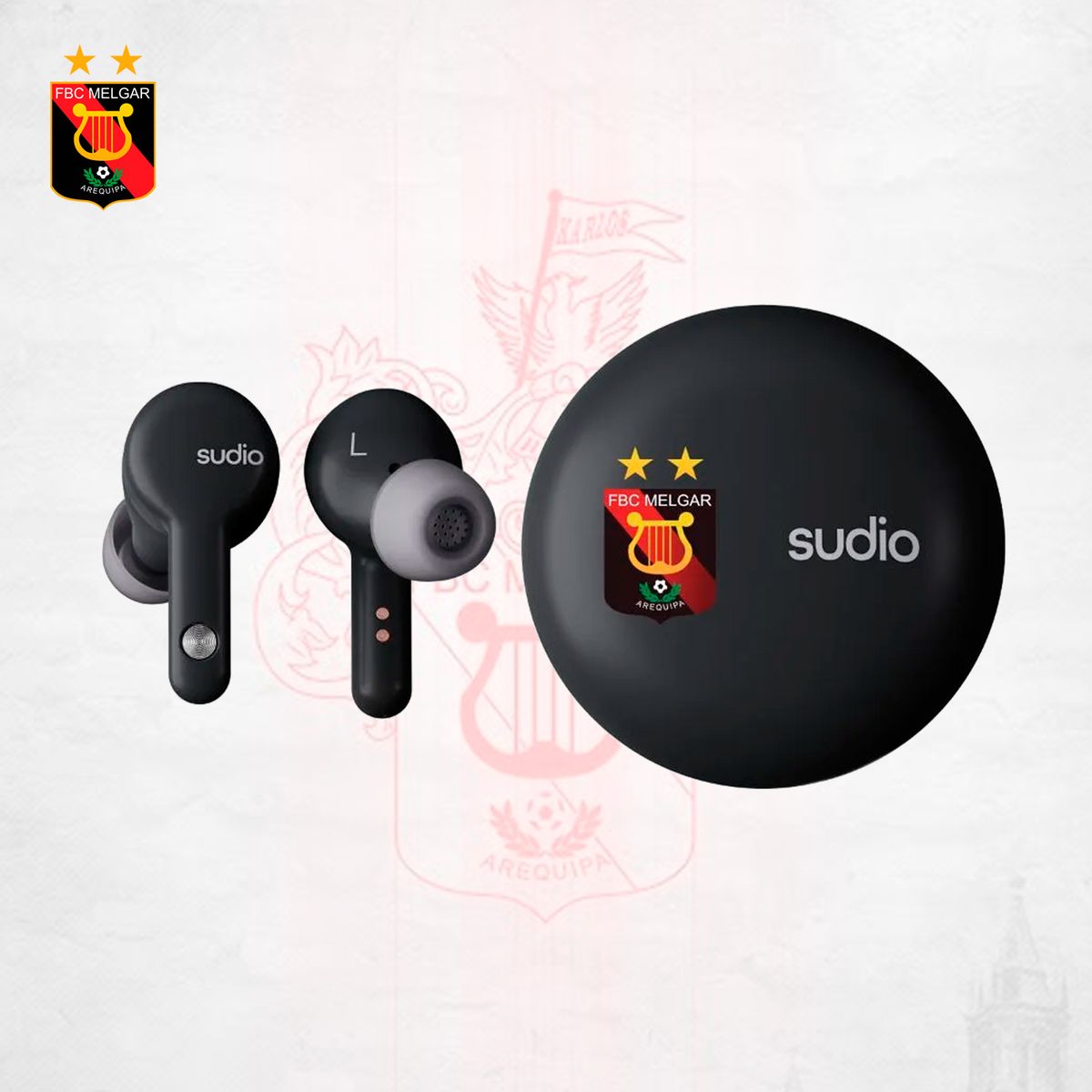 SUDIO - AUDIFONOS SUDIO A2 MELGAR + PARLANTE SUDIO S2 NEGRO