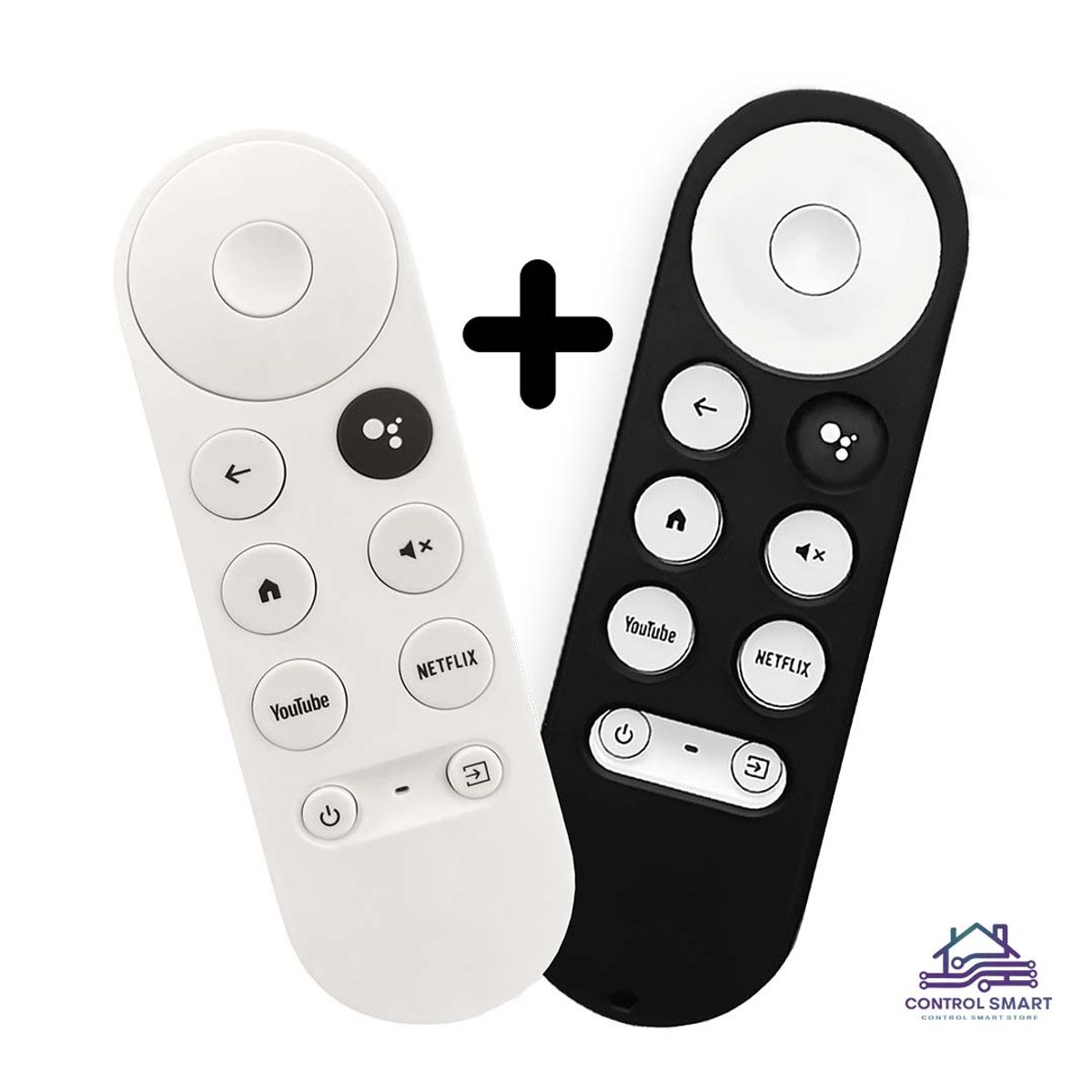 GENERICO - Control Remoto Para Chromecast Google TV 4K  HD + Funda Color Negro