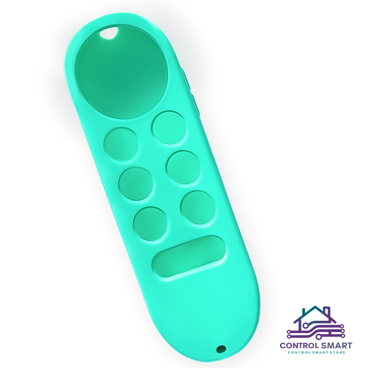 GENERICO - Control Remoto Para Chromecast Google TV 4K  HD + Funda Color Verde Agua