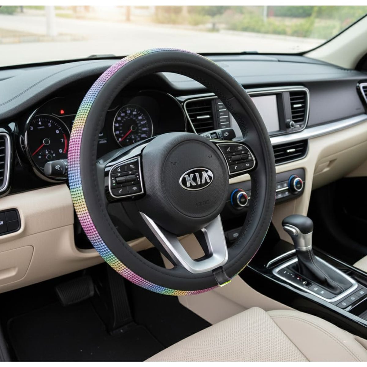 JET - Cubre Volante Multicolor Bling Bling Look Premium Universal